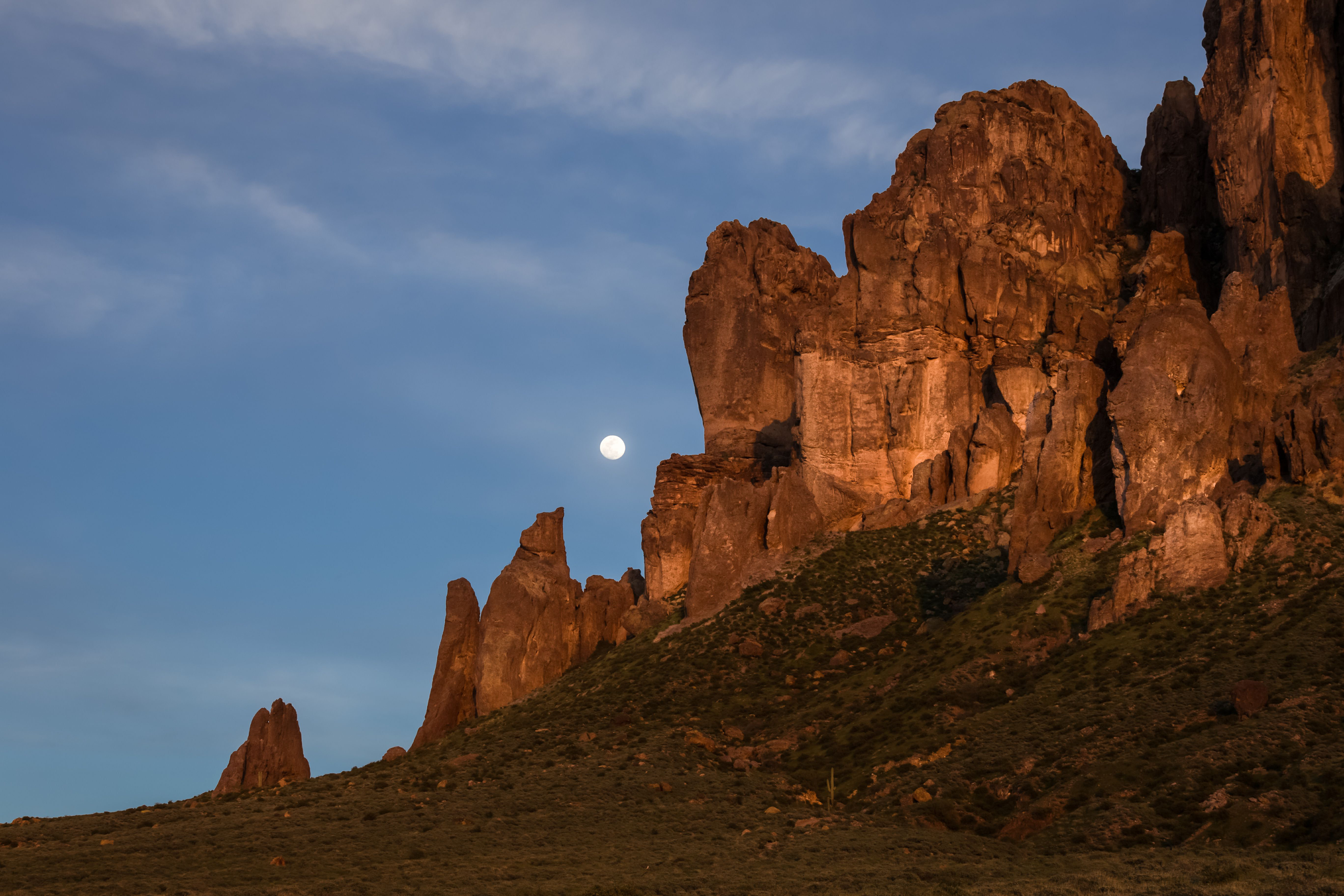 Millwood Pines Orissa Arizona Moon Rise by - Wrapped Canvas Photograph ...