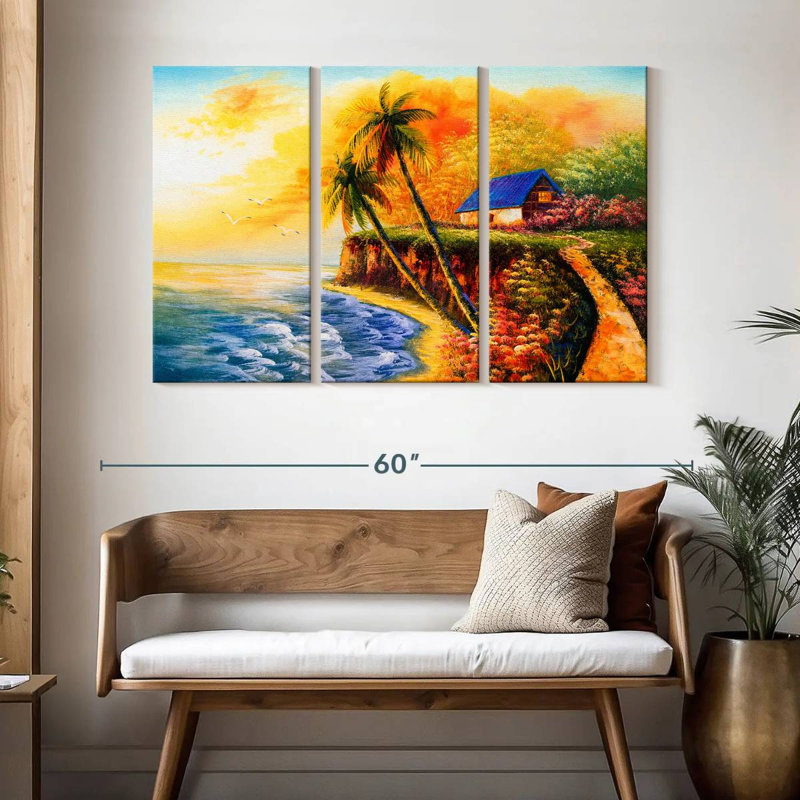 Coucher de soleil tropical Gillard, H 32 po x l 50 po