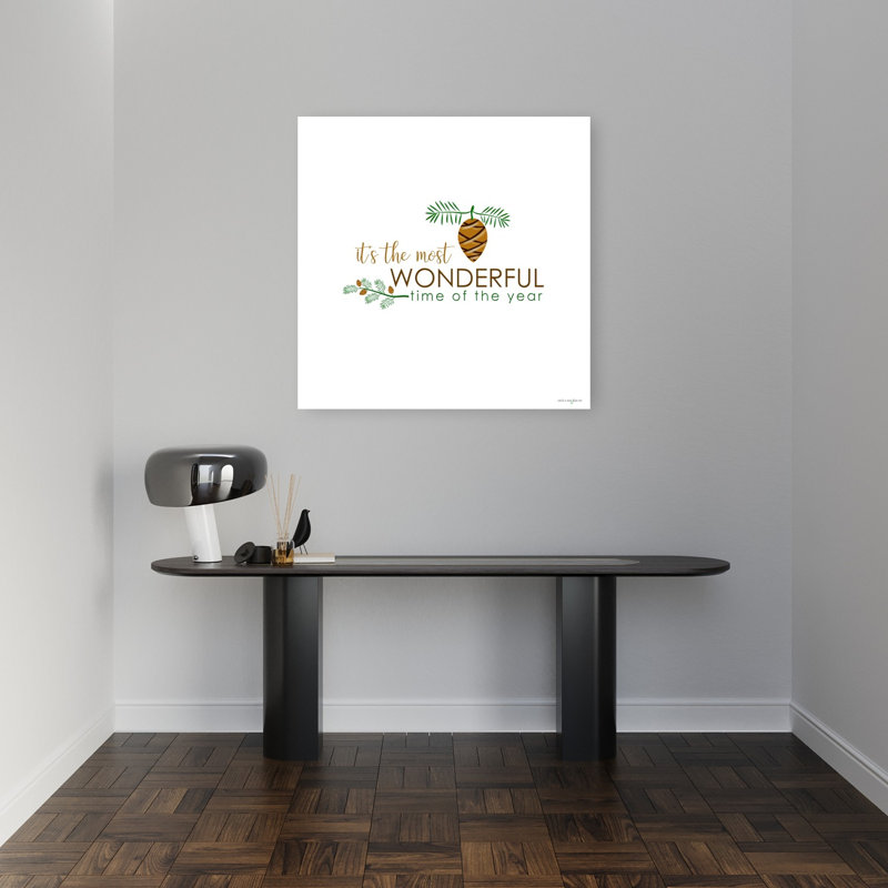 Wonderful Time Of The Year Abstract Contemporary Winter Wall Art Print, H 32 po x l 32 po