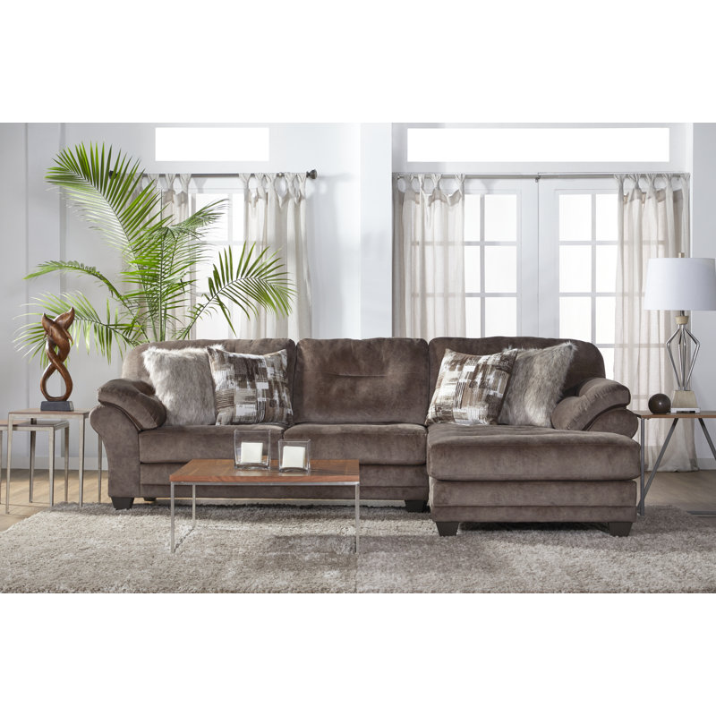 Dabriel Upholstered L-Shaped Sectional Right Hand Facing, Brown