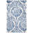 Oakton Hand Tufted Wool/Cotton/Latex Damask Rug in Blue/Ivory-1882439122