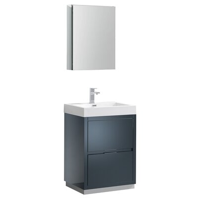 Formosa Fresca 24"" Free-Standing Single Sink Bathroom Vanity Set with Medicine Cabinet -  FVN8424GG