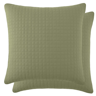 Vilano Springs 2-Piece Microfiber Embroidered Quilted Sham Covers
