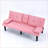 Sofas Couches 67-Inch Foldable Sofa Bed with Cup Holder for Living Room Dorm Small Office | Pink | PVC
