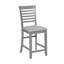 De 4 chaises de cuisine grises, structure en bois massif, assise confortable, patins antidérapants, siège en lin ergonomique, bois rembourré facile à installer, respirant pour la salle à manger ou le salon, design, coussin