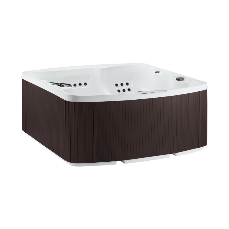 Lifesmart Spas Leganza 230 Volt 6-Person 90-Jet Rectangle Hot Tub with Ozonator, Espresso