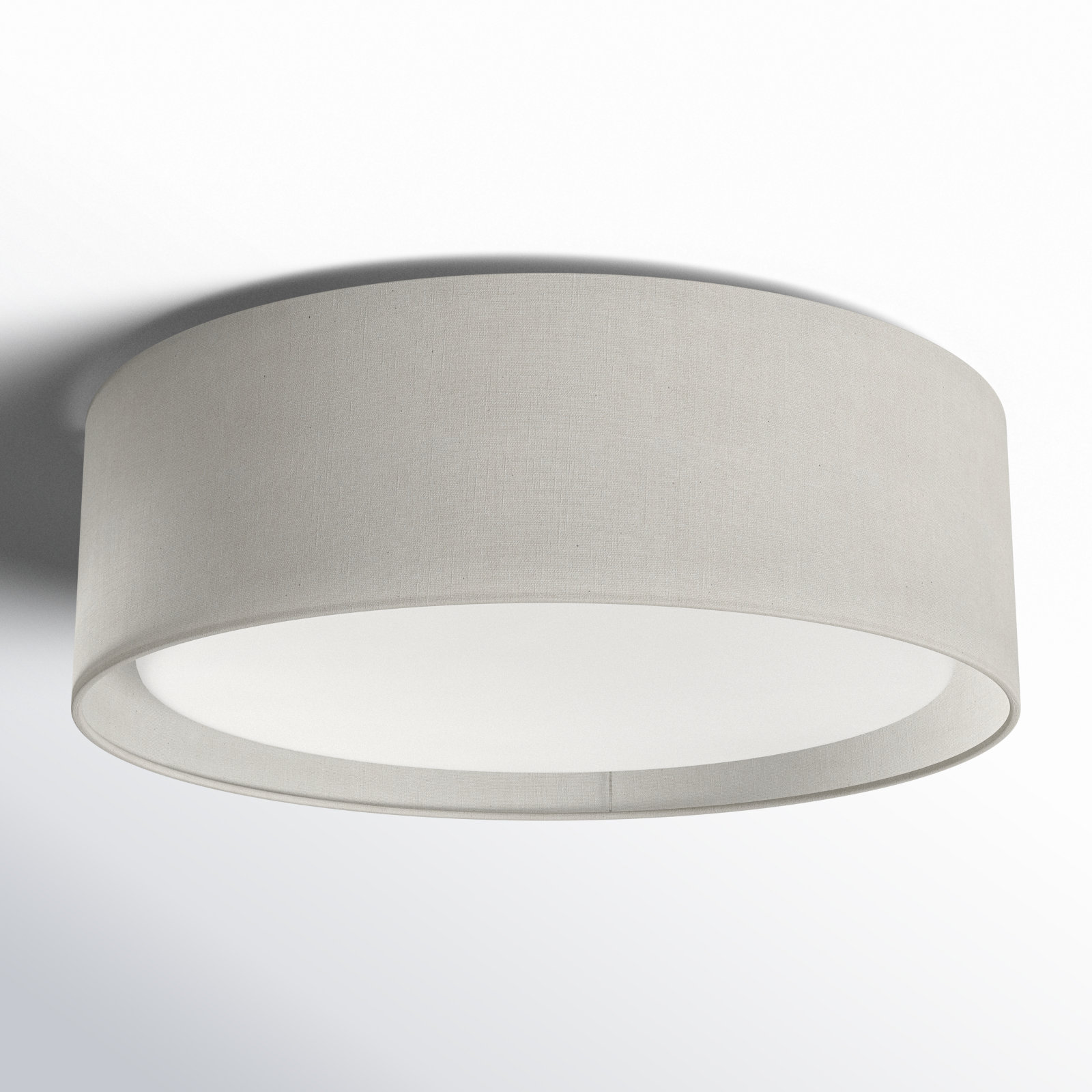Jessalyn Single Light LED Flush Mount, 5.5" H x 16" W x 16" D, Oatmeal Linen