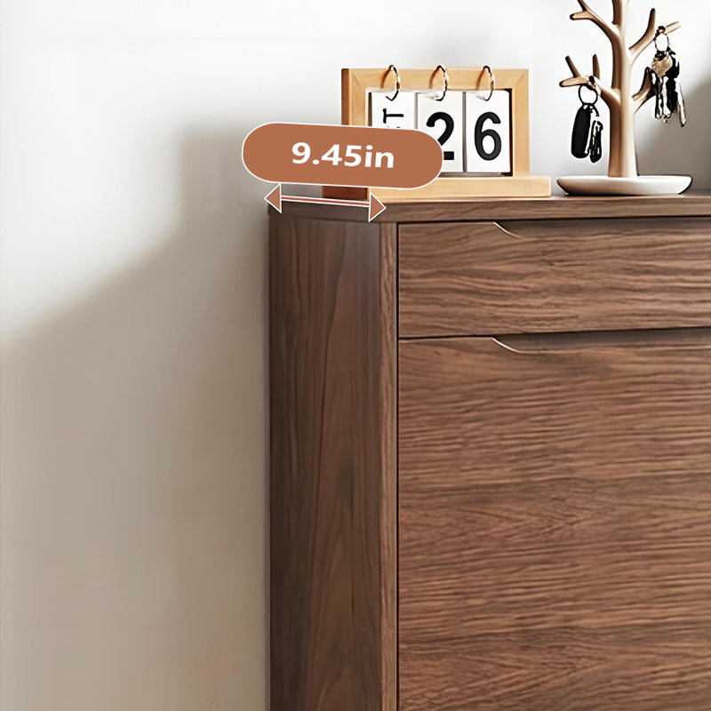 Manderly Shoe Storage Cabinet, 45.28" H x 23.62" W x 9.45" D