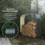 Outsunny Galvanized Steel Wood Shed Firewood Storage Rack