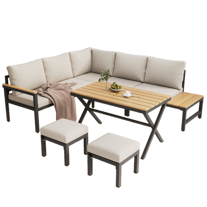 7 - Person Patio Dining Set with Rectangular Table