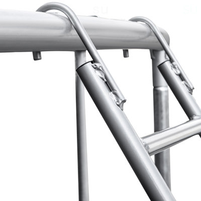Trampoline 16 pi pour adultes et enfants avec panier de basketball, trampolines d'extérieur avec échelle et filet de sécurité pour enfants et adultes