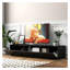 Meuble audio-vidéo mural moderne avec rangement - meuble télé flottant pour salon, noir
