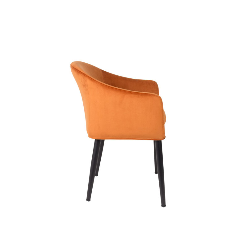 Catelyn Armchair, Orange Velvet