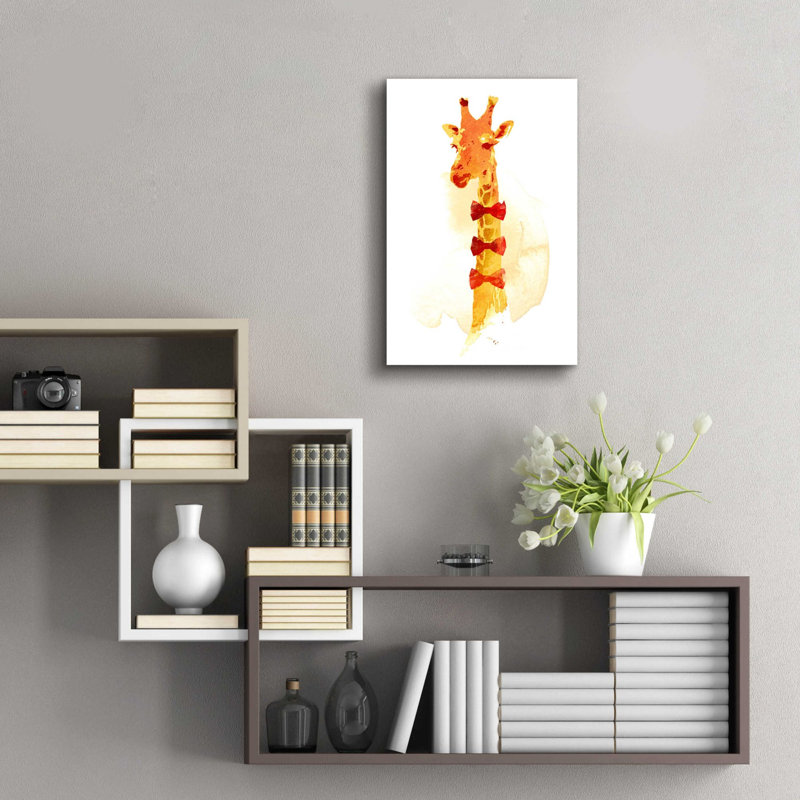 «Elegant Giraffe» par Robert Farkas, art mural en verre acrylique, H 24 po x l 16 po x P 0,2 po