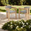 Chaises de salle à manger Lb, ensemble moderne rembourré en bois d'acacia pour patio