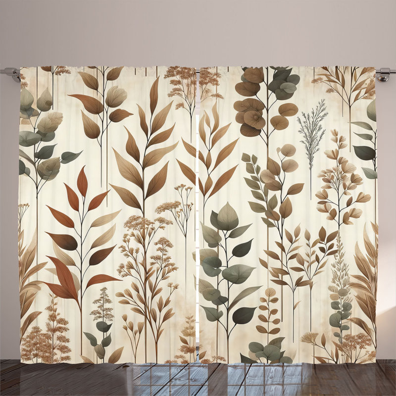 Semi Sheer Curtain Pair, 54" W x 90" L