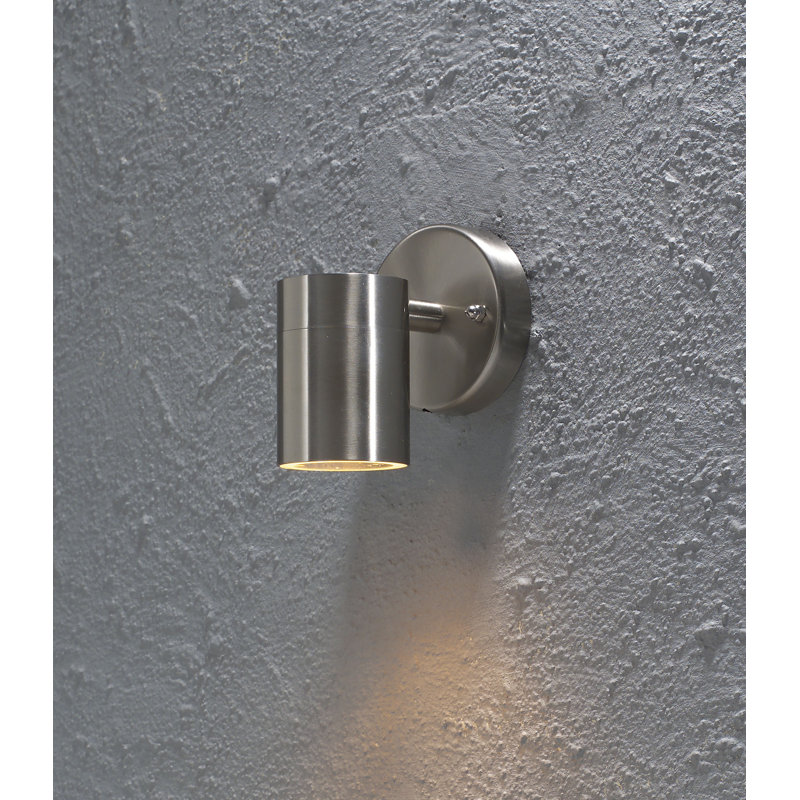 Modena Outdoor Armed Sconce, Stainless steel