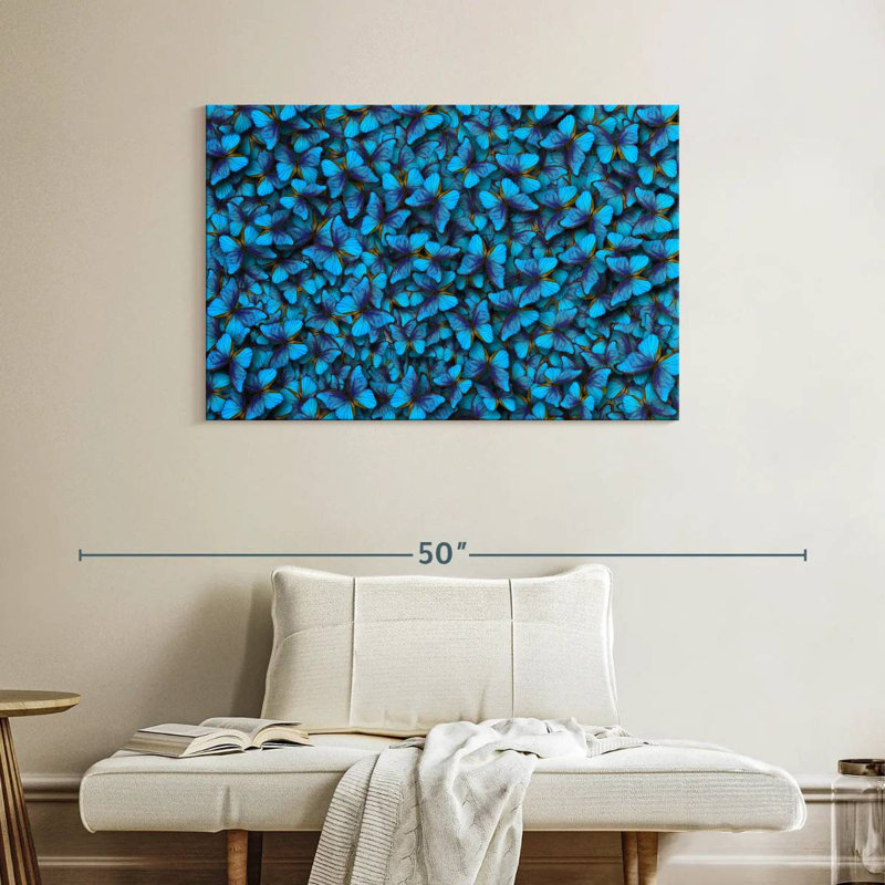Crowle Blue Butterfly Pattern