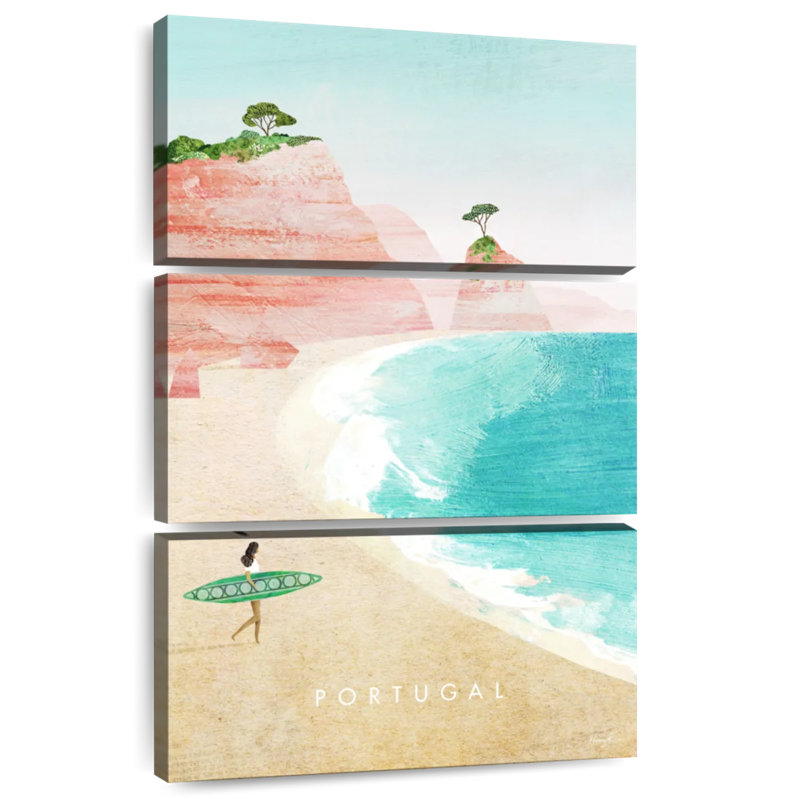 Affiche de voyage rétro Nicci Portugal, H 74 po x l 48 po