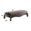 Banc capitonné en tissu