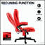 Chaise d'ordinateur inclinable chauffée avec 6 points de vibration, idéale pour le confort du bureau et de la maison