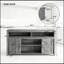 Buffet de 59,3 po avec porte de grange coulissante et panneaux grillagés, buffet de ferme avec rangement ouvert, convenant au salon, au couloir, au balcon, à la cuisine-331216744