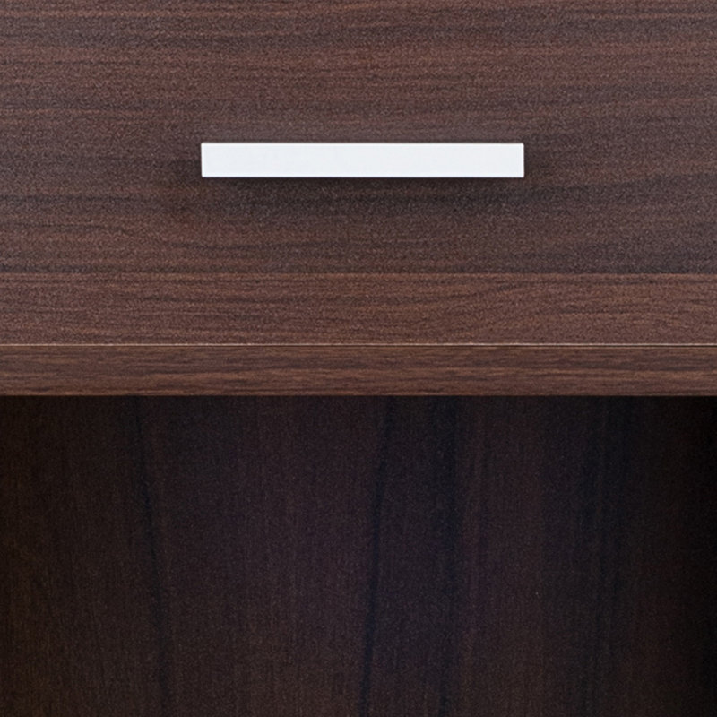 Cannady Brown Finish 1-Drawer & 1-Shelf Accent Nightstand, 23.51" H X 15.61" W X 11.54" D, Brown