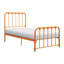Lit plateforme en métal à finition orange 1pc, lit dans une boîte-1973730323