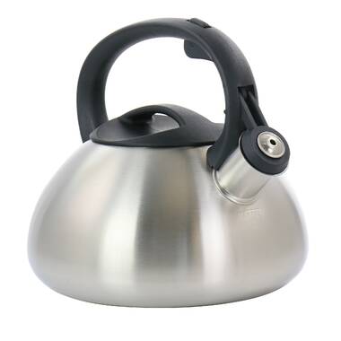 Home Basics 2.65 qt. Stainless Steel Whistling Stovetop Kettle WYF74603