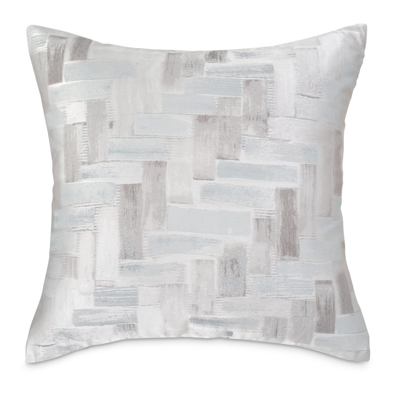 Lexi Geometric Feather Reversible Throw Pillow, Spa
