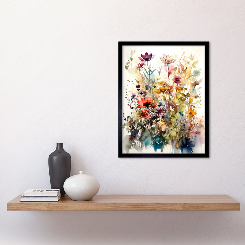 Aksha Spring Wild Flowers Floral Blooms - Single Picture Frame Print