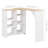 Adjustable Bar Table With Movable Shelf - White 138X39x110 Cm - Modern & Versatile Design-243307891