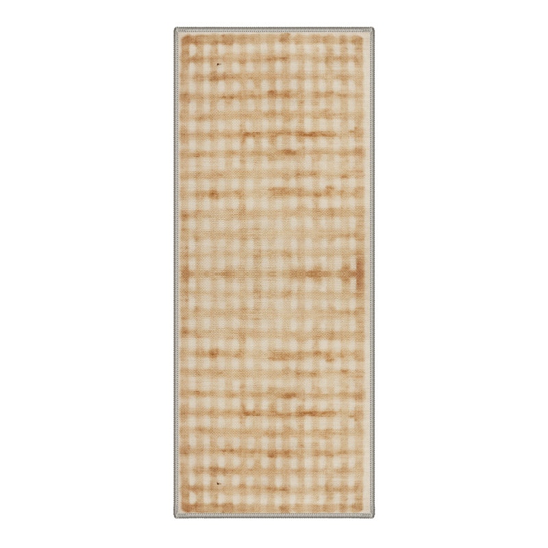Liadan Aura Modern Machine Washable Beige / Brown Indoor Area Rug with Non-Slip Backing, Runner 2'3" x 6'