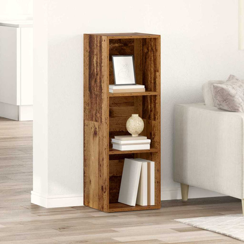 TV Cabinet Engineered Wood, 37cm H x 107cm L x 35cm W, Old Wood