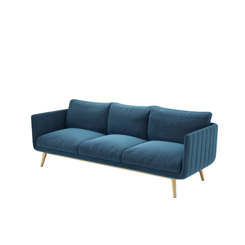 Modern Simple Sofa Upholstered 70.87'' Sofa, Blue