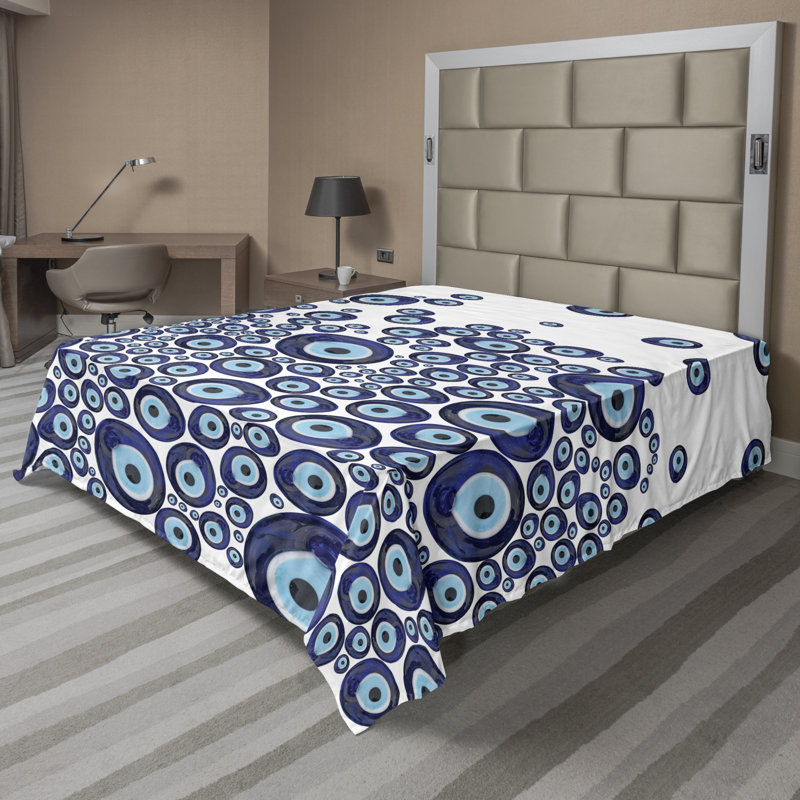 Microfiber No Pattern And Not Solid Color Flat Sheet, Queen Flat Sheet