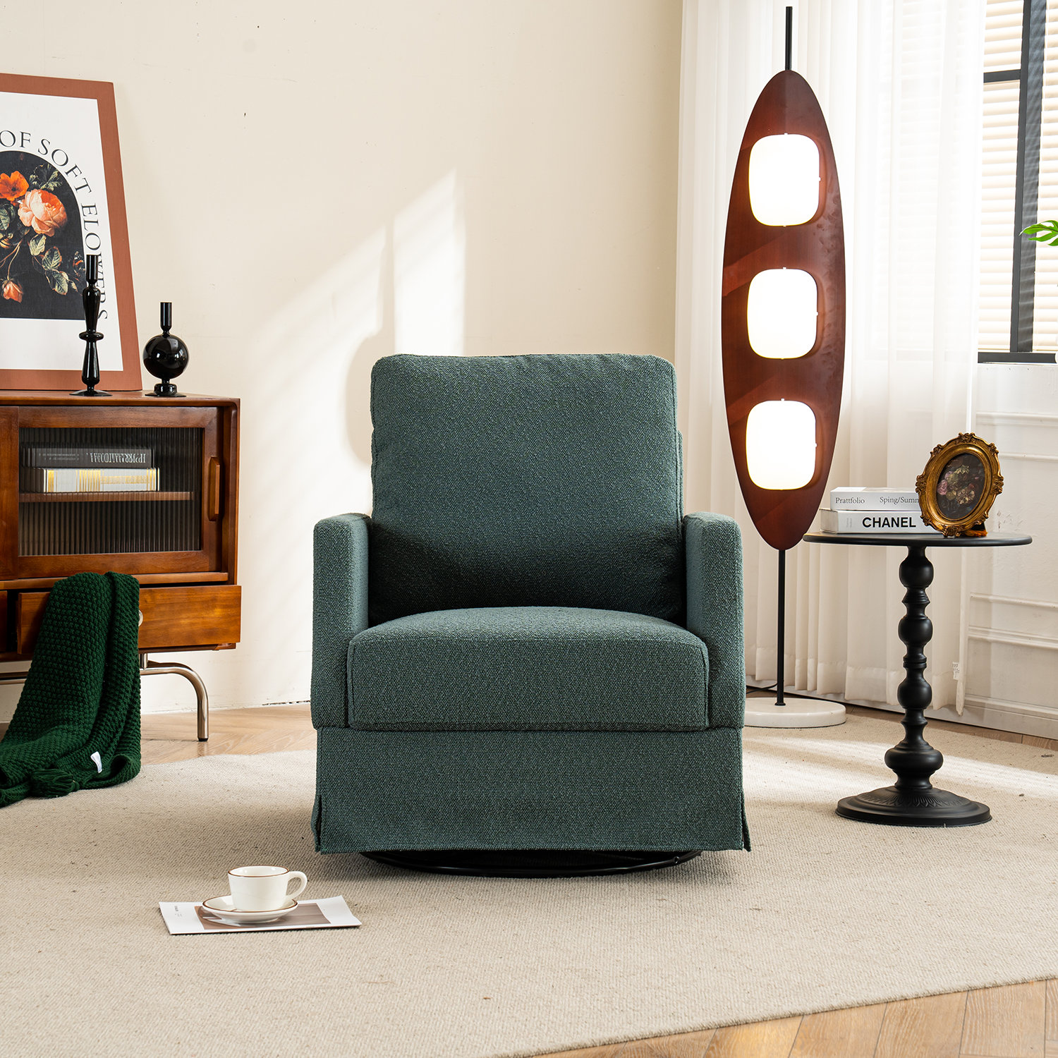 Wayfair Swivel Rocker Ebern Designs Upholstered Chenille Swivel Rocker Armchair - Wayfair Canada