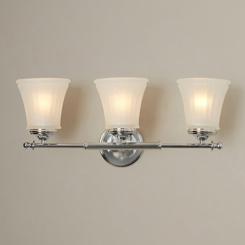 Éclairage pour salle de bain 3 lumières à intensité variable Hinde, Chrome poli