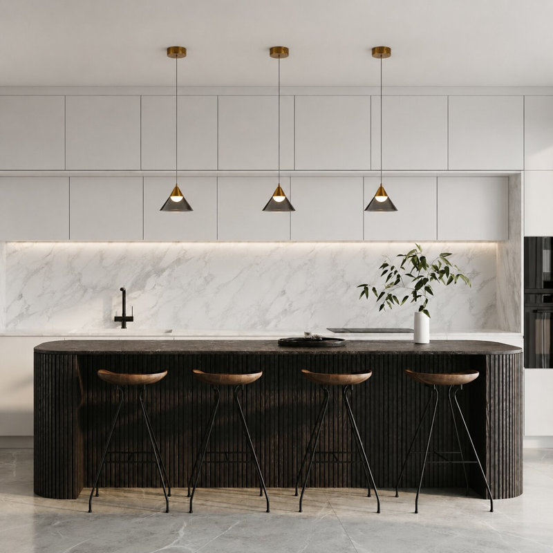Keene 1 Light Gold LED Pendant