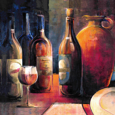 Some Old Wine - peinture sur toile tendue