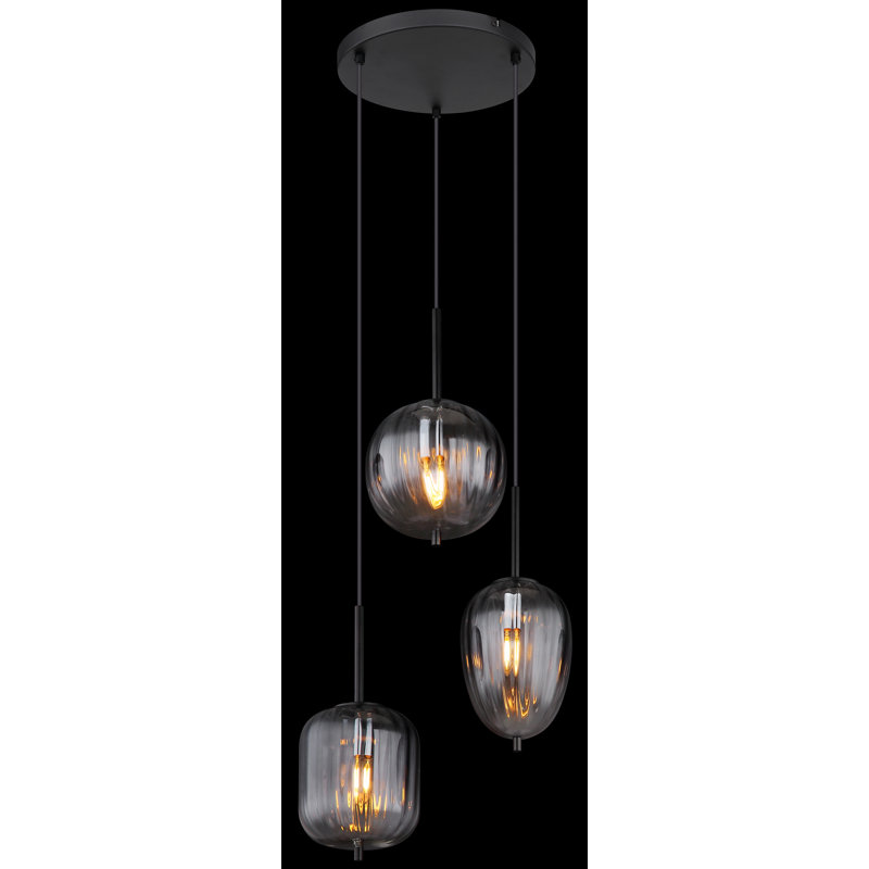 Emelia 3 - Light Matte Black Pendant