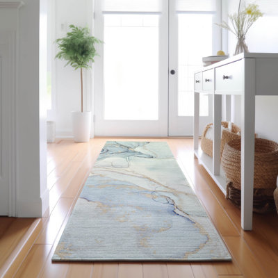 Premium Machine Washable Cerrito AMF523 Sky Rug