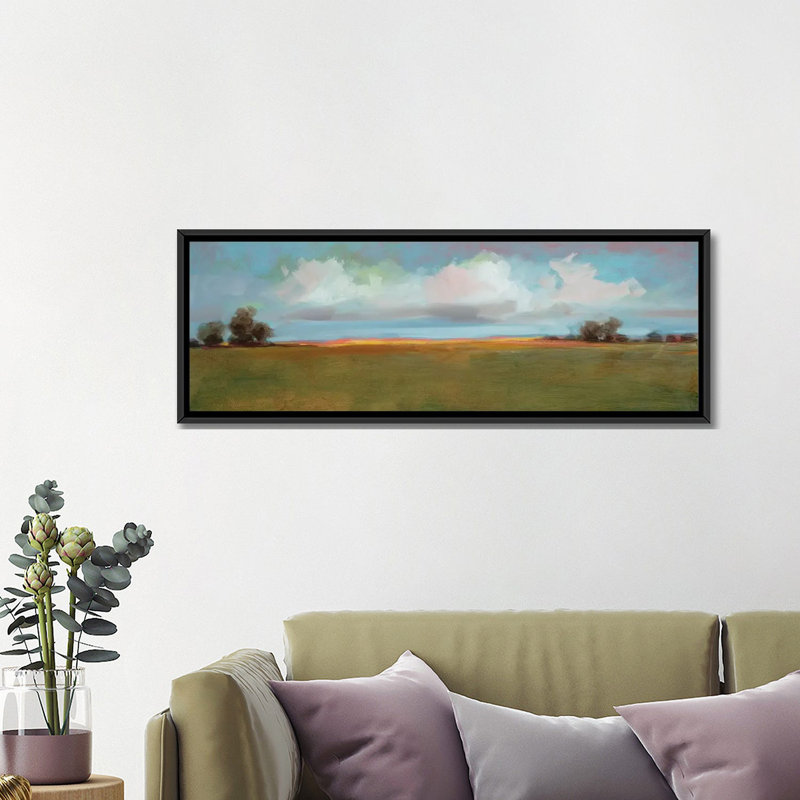 « landscape cii », impression sur toile, H 12 po x l 36 po x P 1,5 po, Toile avec cadre noir