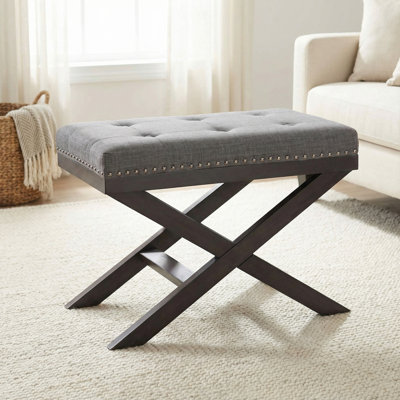 25" Tufted Rectangle Standard Ottoman by 17 Stories