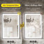 Miroir de salle de bain moderne sans cadre avec fonction de désembuage et lumière réglable-566337166-566337165-551068562