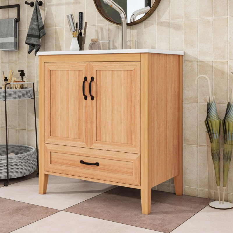 Meuble-lavabo 30 po avec lavabo, tablette réglable, tiroir et porte