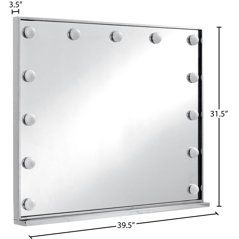 Hollywood Gold Mirror, Chrome