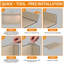 (Couleur chêne) 5 pièces de tablettes grillagées en mousse de PVC pour ranger des placards amovibles (pas en bois)-1019848327