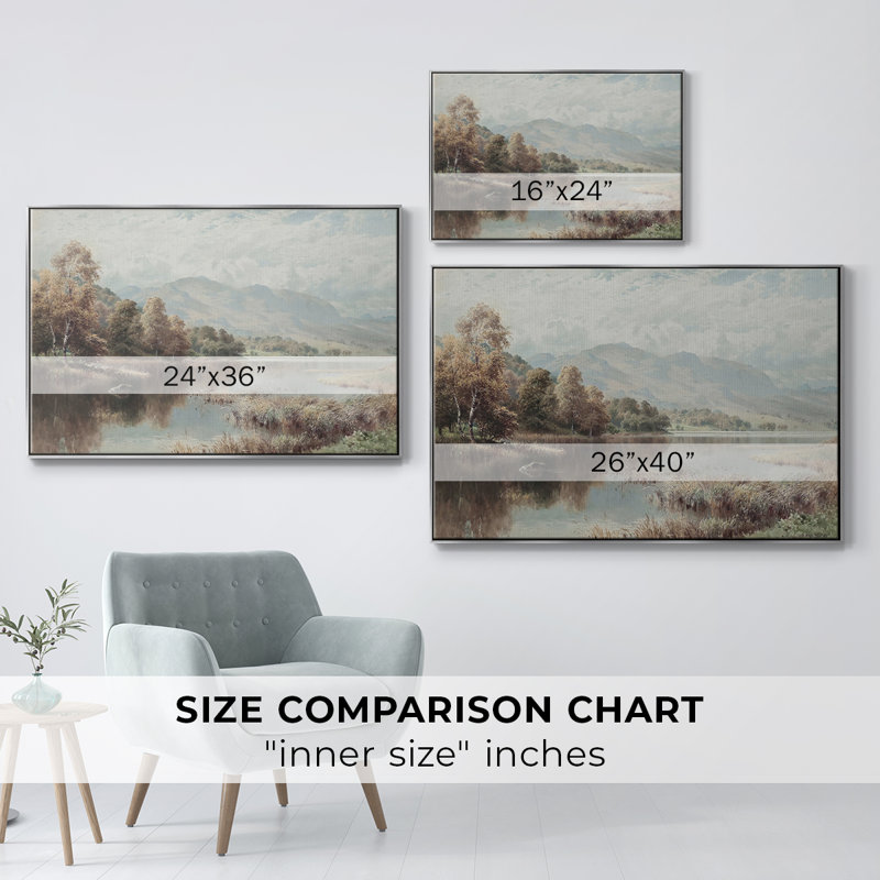 "Vintage Landscape-XXIV" sur toile, H 17 po x l 25 po