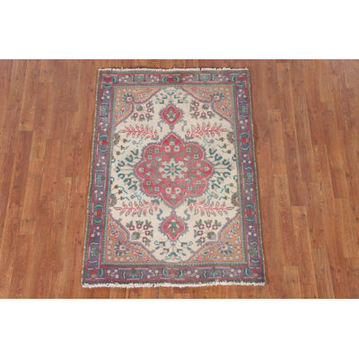 Tapis traditionnel rétro en laine 3 x 5